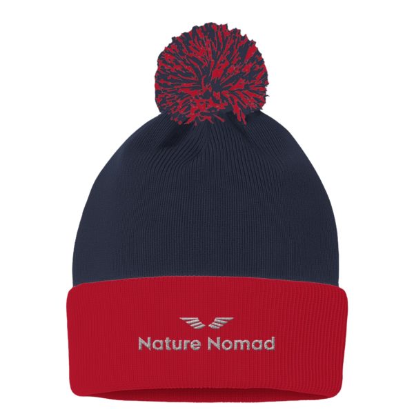 Pom-Pom Cuffed Beanie Navy