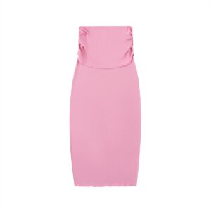 Dyed Washed Straight Hip-Hugging Slim Maxi Skirt