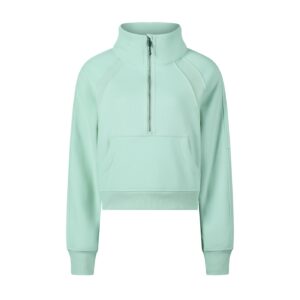 Cropped Half-Zip Sweatshirt
