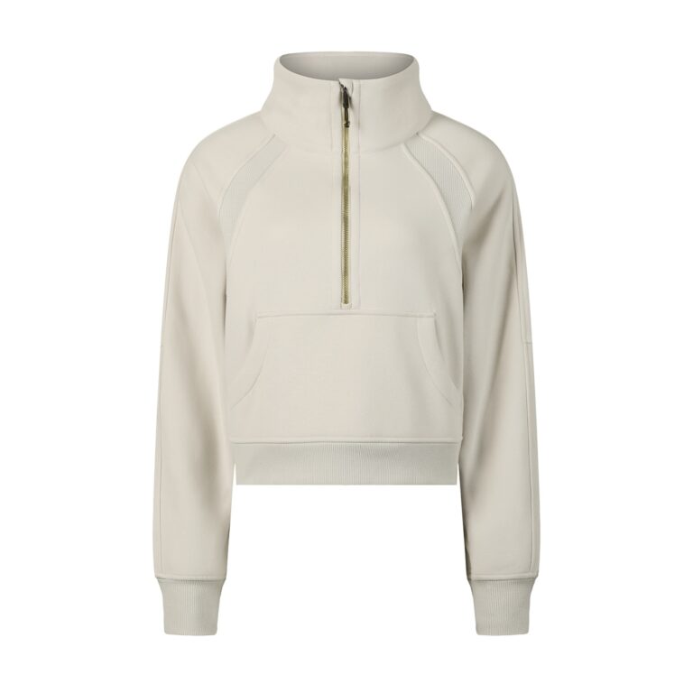 Cropped Half-Zip Sweatshirt