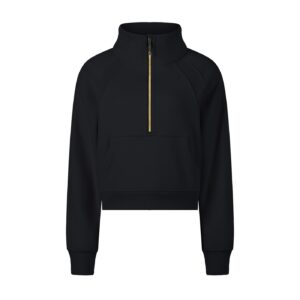 Cropped Half-Zip Sweatshirt