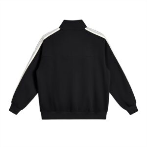 Contrast Side-Stripe Stand Collar  Jacket