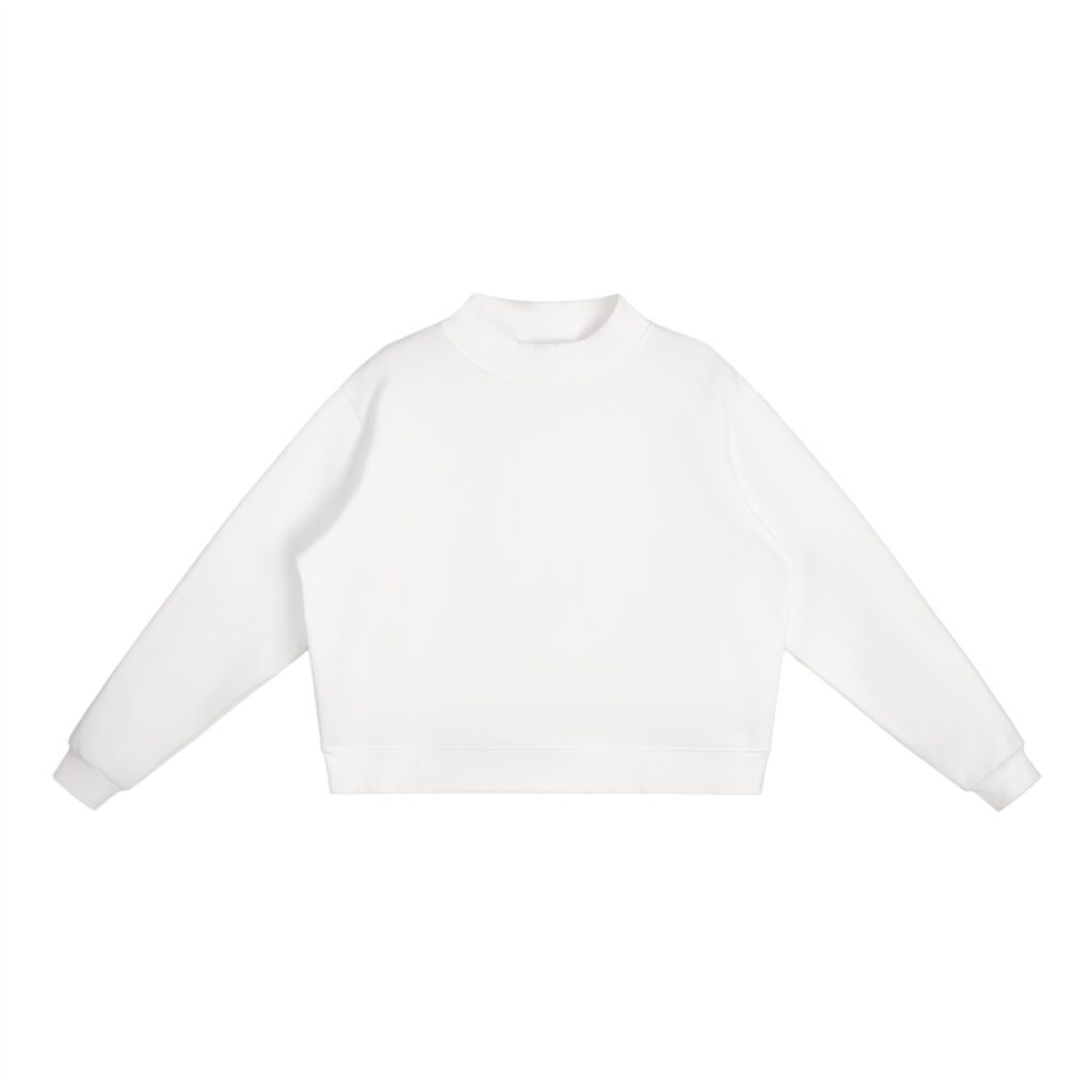 Essential Fleece Mock-Neck Crew Sweatshirt