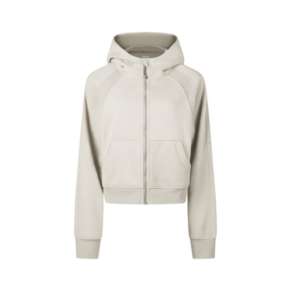 Cropped Zip-Through Hoodie