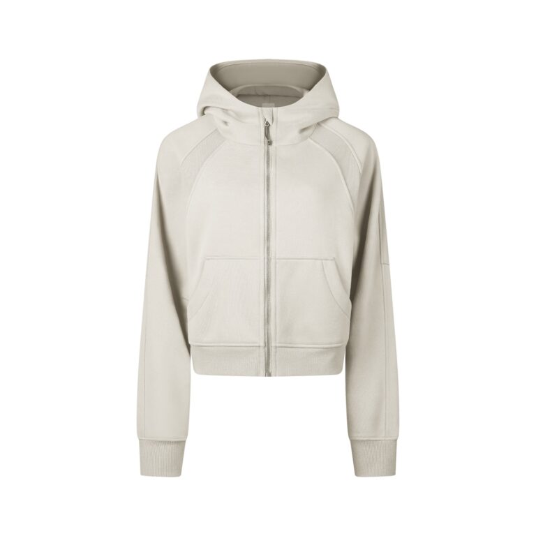 Cropped Zip-Through Hoodie