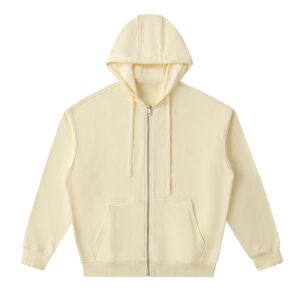 Drop-Shoulder Zip Up Hoodie