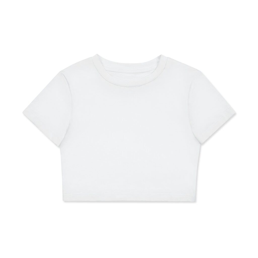 Fitted Crop Cotton T-Shirt