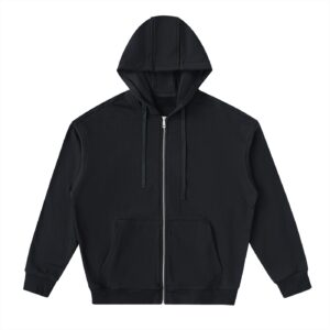 Drop-Shoulder Zip Up Hoodie