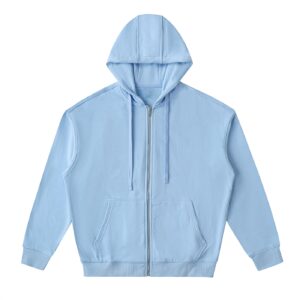 Drop-Shoulder Zip Up Hoodie