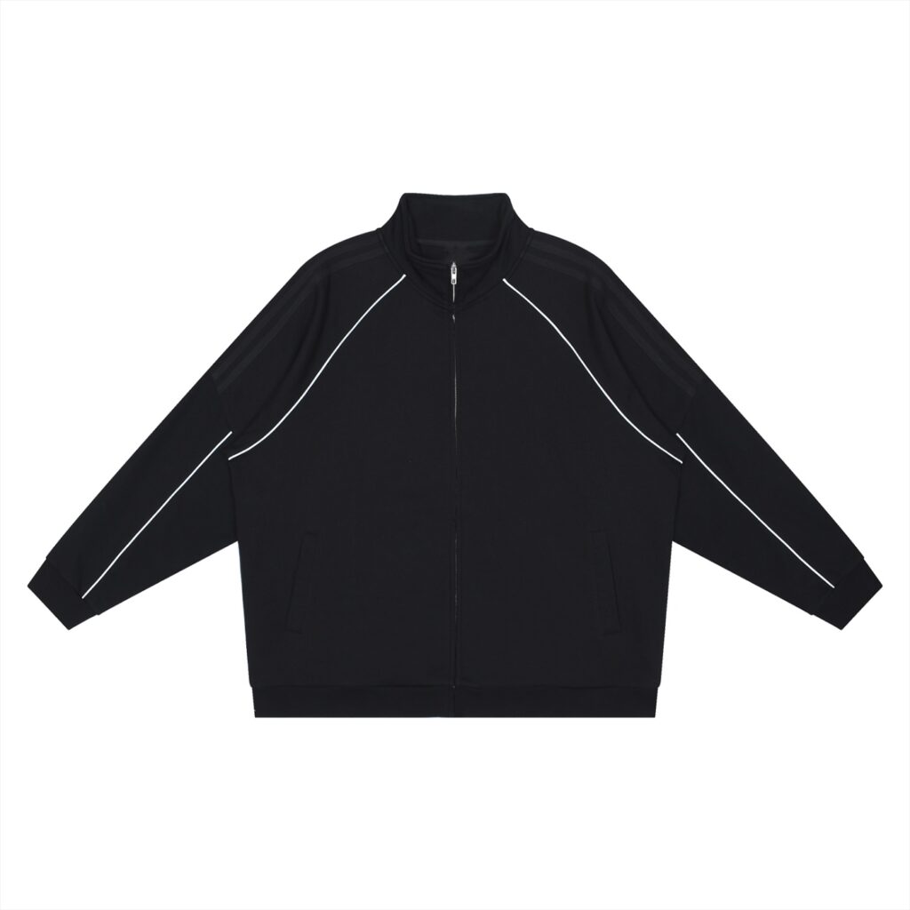 Reflection Striped Raglan Sleeve  Jacket