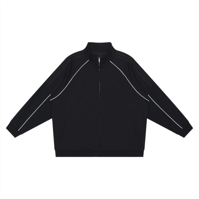 Reflection Striped Raglan Sleeve  Jacket