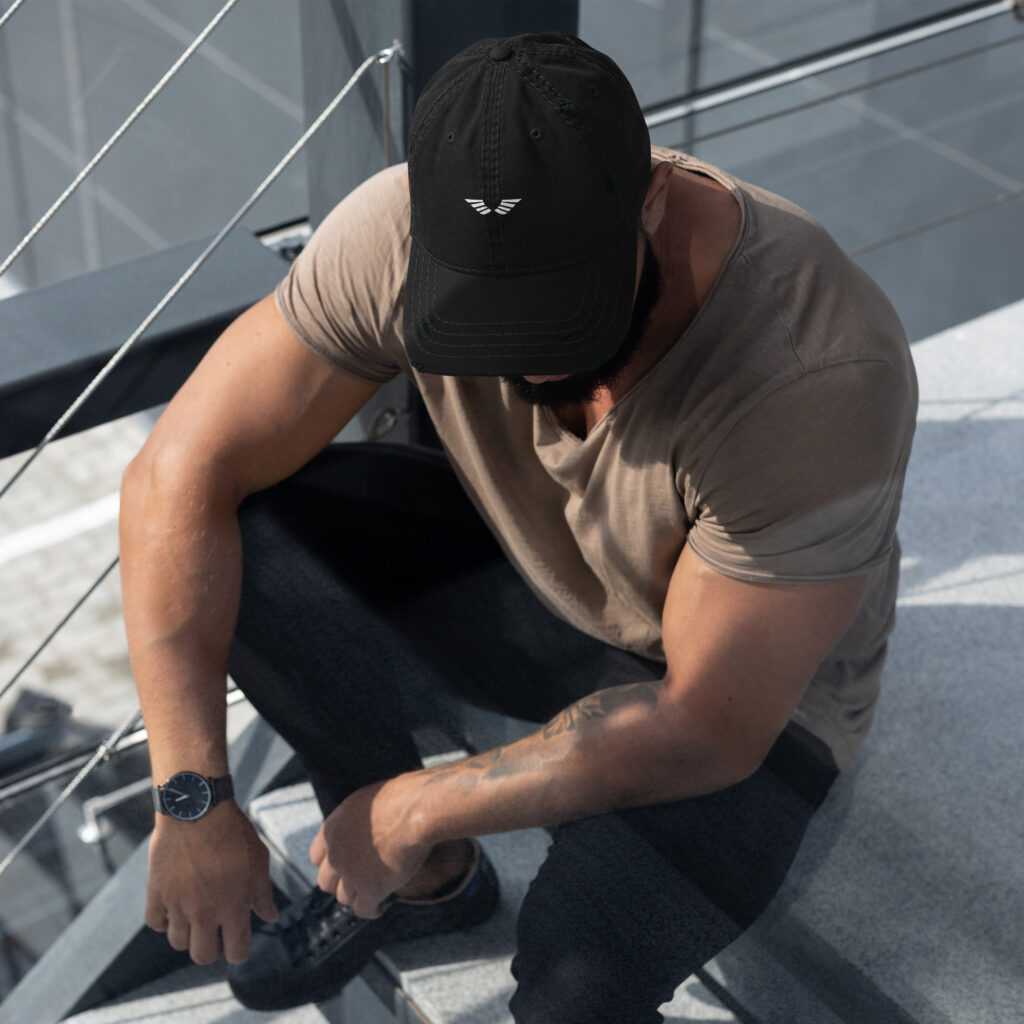 Distressed dad hat black front 69e5255018720.jpg